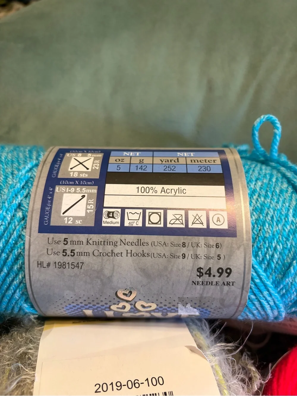 Caron Kindness & Baby Bee Yarn Bundle - Green, Pink, Teal, Multicolor